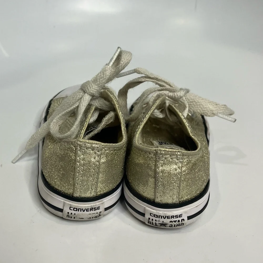 Converse gold sneakers toddler size‎ 7 metallic trendy